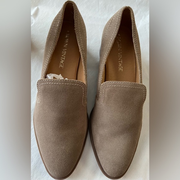 Crown vintage Leather Upper Shoe Camel Color Size 8.5 - Picture 2 of 5